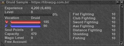 Assinatura do personagem Druid Sample