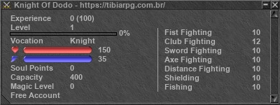 Assinatura do personagem Knight Of Dodo