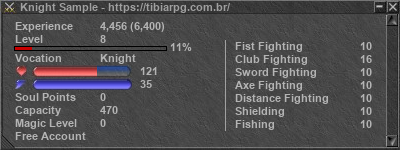 Assinatura do personagem Knight Sample