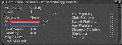 Assinatura do personagem Lord Trans Boladus